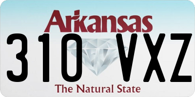 AR license plate 310VXZ