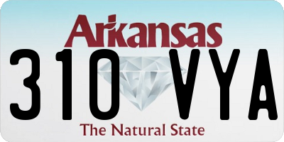 AR license plate 310VYA