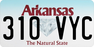AR license plate 310VYC