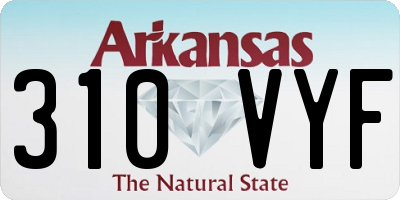 AR license plate 310VYF