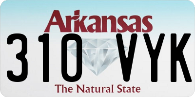 AR license plate 310VYK