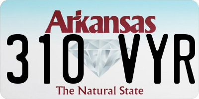 AR license plate 310VYR