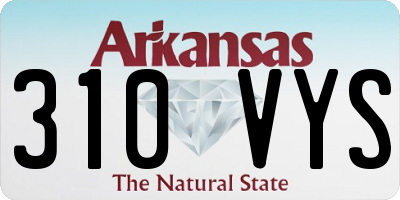 AR license plate 310VYS