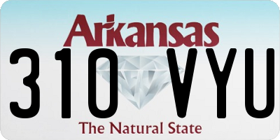 AR license plate 310VYU