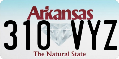 AR license plate 310VYZ
