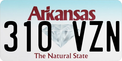 AR license plate 310VZN