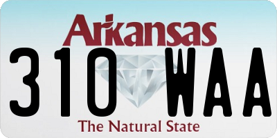 AR license plate 310WAA