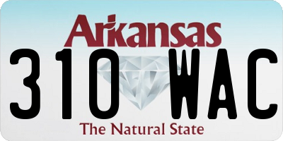 AR license plate 310WAC