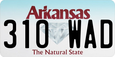 AR license plate 310WAD