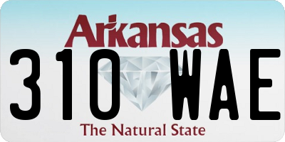 AR license plate 310WAE