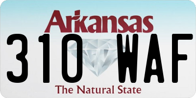 AR license plate 310WAF