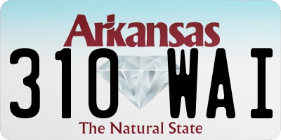 AR license plate 310WAI