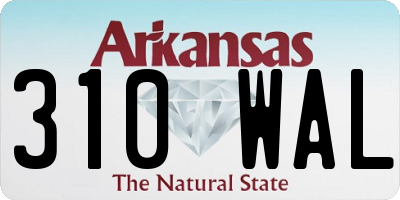 AR license plate 310WAL