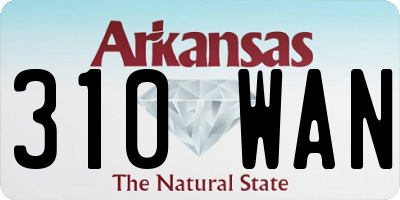 AR license plate 310WAN