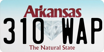 AR license plate 310WAP