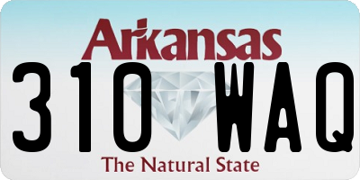 AR license plate 310WAQ