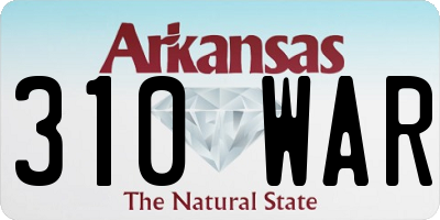 AR license plate 310WAR