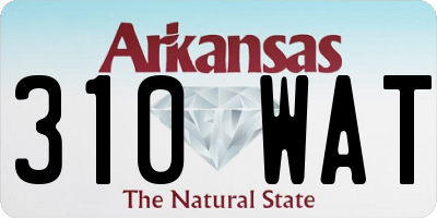AR license plate 310WAT