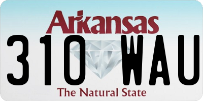 AR license plate 310WAU