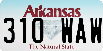 AR license plate 310WAW