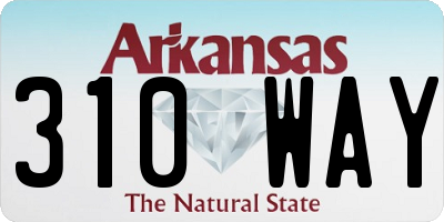 AR license plate 310WAY