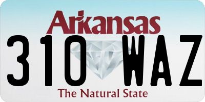 AR license plate 310WAZ