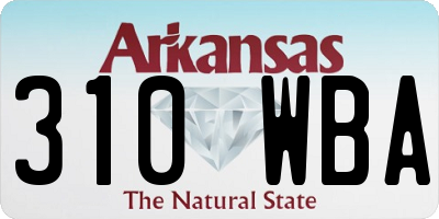 AR license plate 310WBA