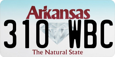 AR license plate 310WBC