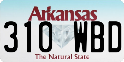 AR license plate 310WBD