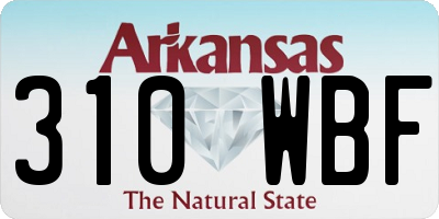 AR license plate 310WBF