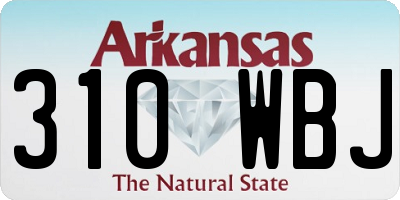 AR license plate 310WBJ