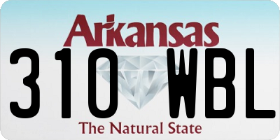 AR license plate 310WBL