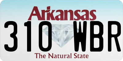 AR license plate 310WBR