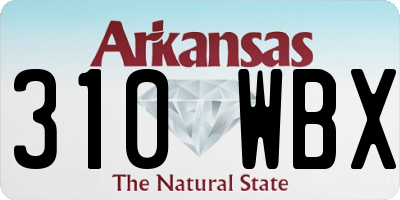 AR license plate 310WBX
