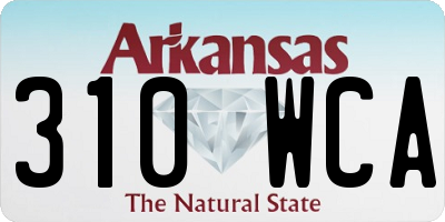 AR license plate 310WCA