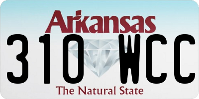 AR license plate 310WCC