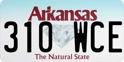 AR license plate 310WCE