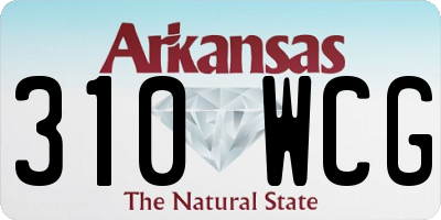 AR license plate 310WCG