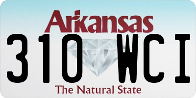 AR license plate 310WCI