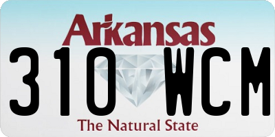 AR license plate 310WCM