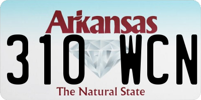 AR license plate 310WCN