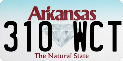 AR license plate 310WCT