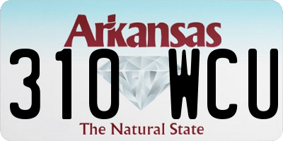 AR license plate 310WCU