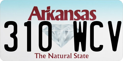 AR license plate 310WCV