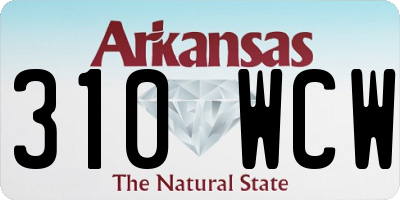 AR license plate 310WCW