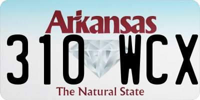 AR license plate 310WCX