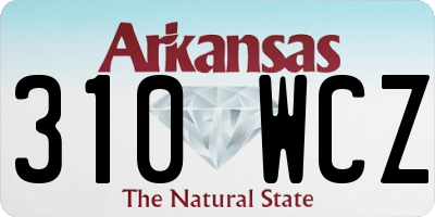 AR license plate 310WCZ