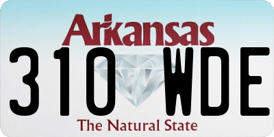 AR license plate 310WDE