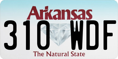 AR license plate 310WDF