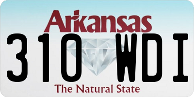 AR license plate 310WDI